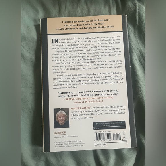The Tattooist of Auschwitz Book - Picture 2 of 2